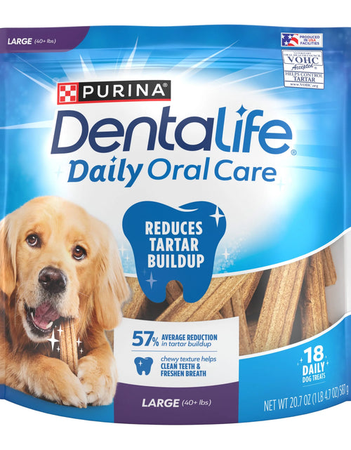 Load image into Gallery viewer, Purina  Daily Oral Care Large Dog Dental Treats with Chicken, 20.7 Oz Pouch (18 Count)
