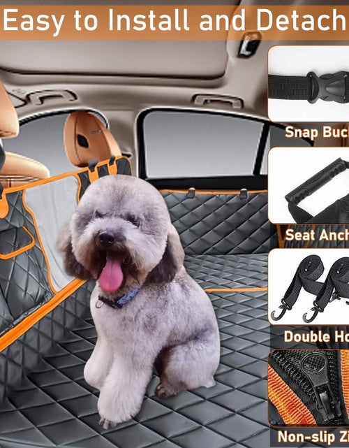 Load image into Gallery viewer, 600D Heavy Dog Seat Cover for Back Seat, Durable Large Dog Car Seat Cover with 2 Seat Belts, Back Seat Cover for Travel Pet Supplies, 100% Waterproof Dog Hammock for Car, SUV, Truck
