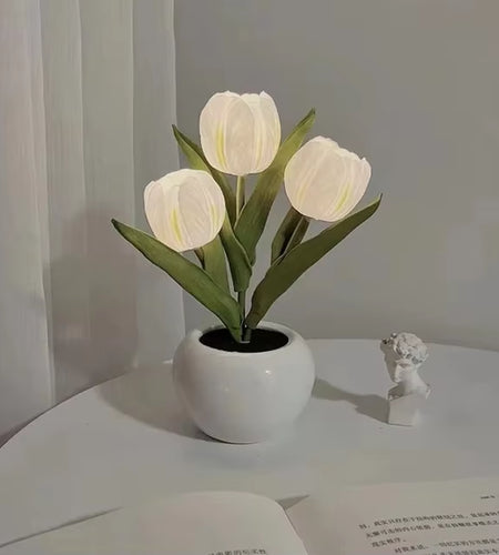 LED Tulip Lamp Night Simulation Flower Atmosphere Desk Light Room Table Decoration Lamp Gift for Girl Friend