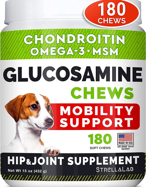 Load image into Gallery viewer, Glucosamine Treats for Dogs - Joint Supplement W/Omega-3 Fish Oil - Chondroitin, MSM - Advanced Mobility Chews - Joint Pain Relief - Hip &amp; Joint Care - Chicken Flavor - Made in USA
