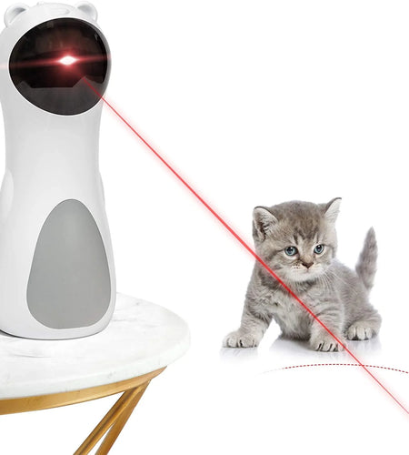 Cat Laser Toy Automatic Interactive Toys for Cats Kitten Dogs USB Charging and Battery Powered 5 Random Pattern Fast Slow Light Flashing Model