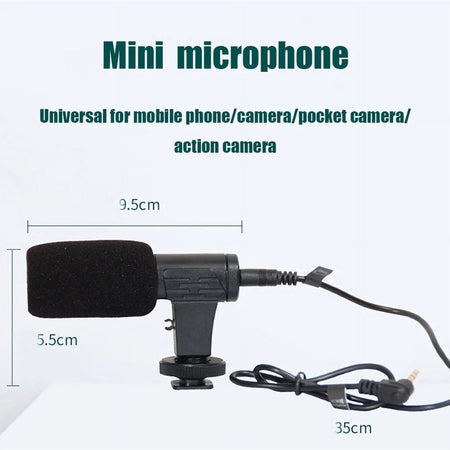 Smartphone Vlogging Kit with Tripod Phone Holder Mini Microphone LED Fill Light Starter for Tiktok Live Stream Video Youtube