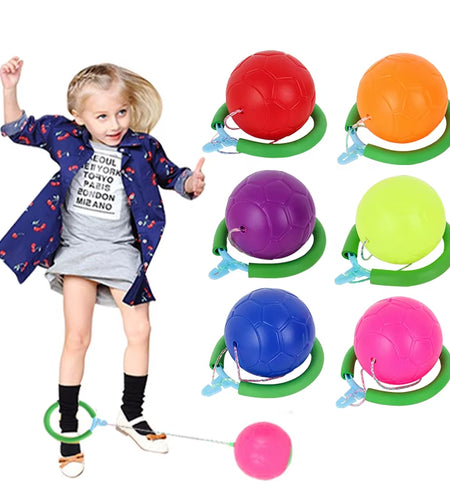 1PC Skip Ball Outdoor Fun Toy Ball Classical Skipping Toy Exercise Coordination and Balance Hop Jump Playground May Toy Ball