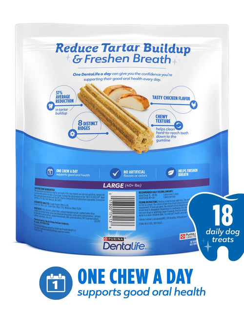 Load image into Gallery viewer, Purina  Daily Oral Care Large Dog Dental Treats with Chicken, 20.7 Oz Pouch (18 Count)
