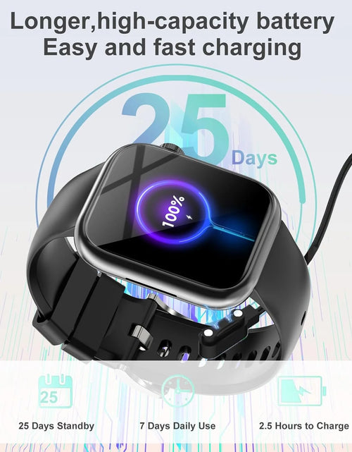 Load image into Gallery viewer, Smart Watch Answer/Make a Call Bluetooth Smart Watch for IOS Android Men&#39;S and Women&#39;S Watch Black
