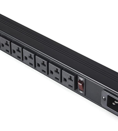 10 Outlet Rack Mount Power Strip 125V/16 Amp - 1U Horizontal 19" Rackmount PDU - NEMA 5-20P Input - 10X NEMA 5-15/20R Outlets - Rack Mount PDU - UL Listed - 8Ft Power Cord (RKPW101920)