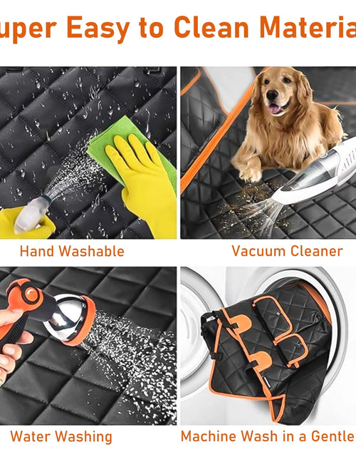 Load image into Gallery viewer, 600D Heavy Dog Seat Cover for Back Seat, Durable Large Dog Car Seat Cover with 2 Seat Belts, Back Seat Cover for Travel Pet Supplies, 100% Waterproof Dog Hammock for Car, SUV, Truck
