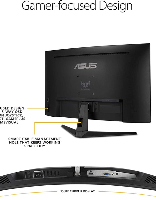 Load image into Gallery viewer, TUF Gaming 32&quot; 1080P Curved Monitor (VG328H1B) - Full HD, 165Hz (Supports 144Hz), 1Ms, Extreme Low Motion Blur, Speaker, Adaptive-Sync, Freesync Premium, VESA Mountable, HDMI, Tilt Adjustable
