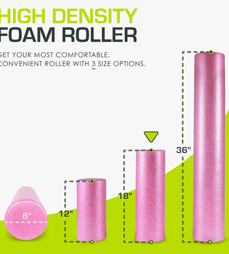 High Density Foam Roller 18 -Inches, Black