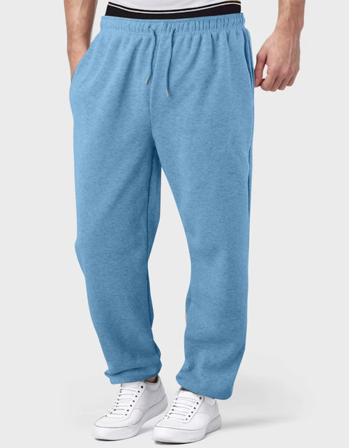 Load image into Gallery viewer, Baggy Sweatpants for Men 2024 Elastic Waist Drawstring Grey Pants Sport Casual Trousers with Pockets Gym Fitness Joggy plus Size
