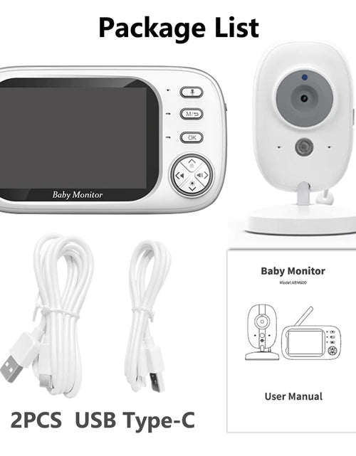 Load image into Gallery viewer, New 3.5 Inch Wireless Video Baby Monitor Night Vision Temperature Monitoring 2 Way Audio Talk Baby Nanny Security Camera
