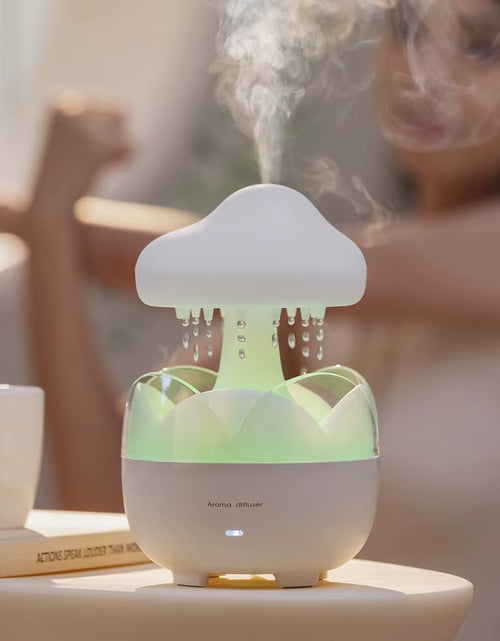 Load image into Gallery viewer, Mushroom Rain Air Humidifier Electric Aroma Diffuser Colorful Night Lights Rain Cloud Smell Distributor Relax Water Drops Sounds
