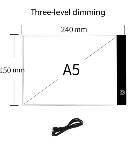 Led Drawing Copy Pad 3 Level Dimmable Board Table Animation Painting Educational Toys Gift Adjustable Light Notepad for Children