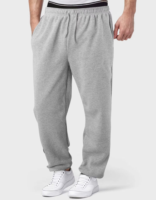 Load image into Gallery viewer, Baggy Sweatpants for Men 2024 Elastic Waist Drawstring Grey Pants Sport Casual Trousers with Pockets Gym Fitness Joggy plus Size
