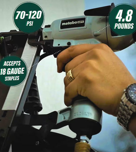 18-Gauge 7/16-In Medium Crown Cap Pneumatic Stapler