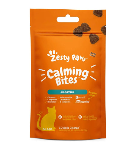 Calming Bites, Stress & Anxiety Relief Supplement for Cats, 30 Count