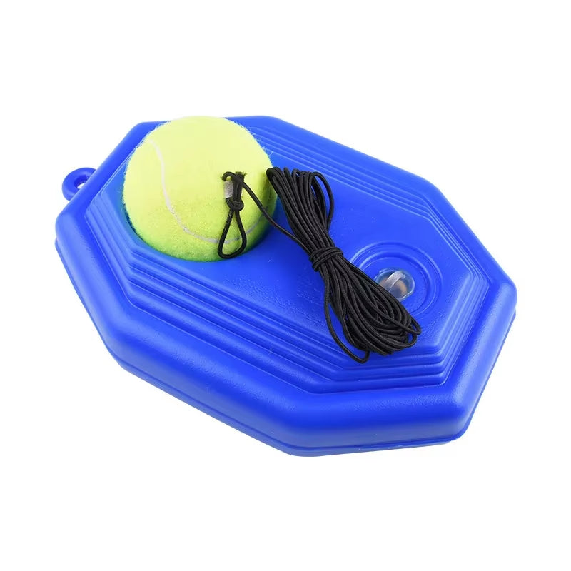 Heavy Duty Tennis Training Aids Base with Elastic Rope Ball Practice Self-Duty Rebound Tennis Trainer Partner Sparring Device